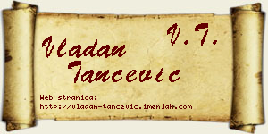 Vladan Tančević vizit kartica